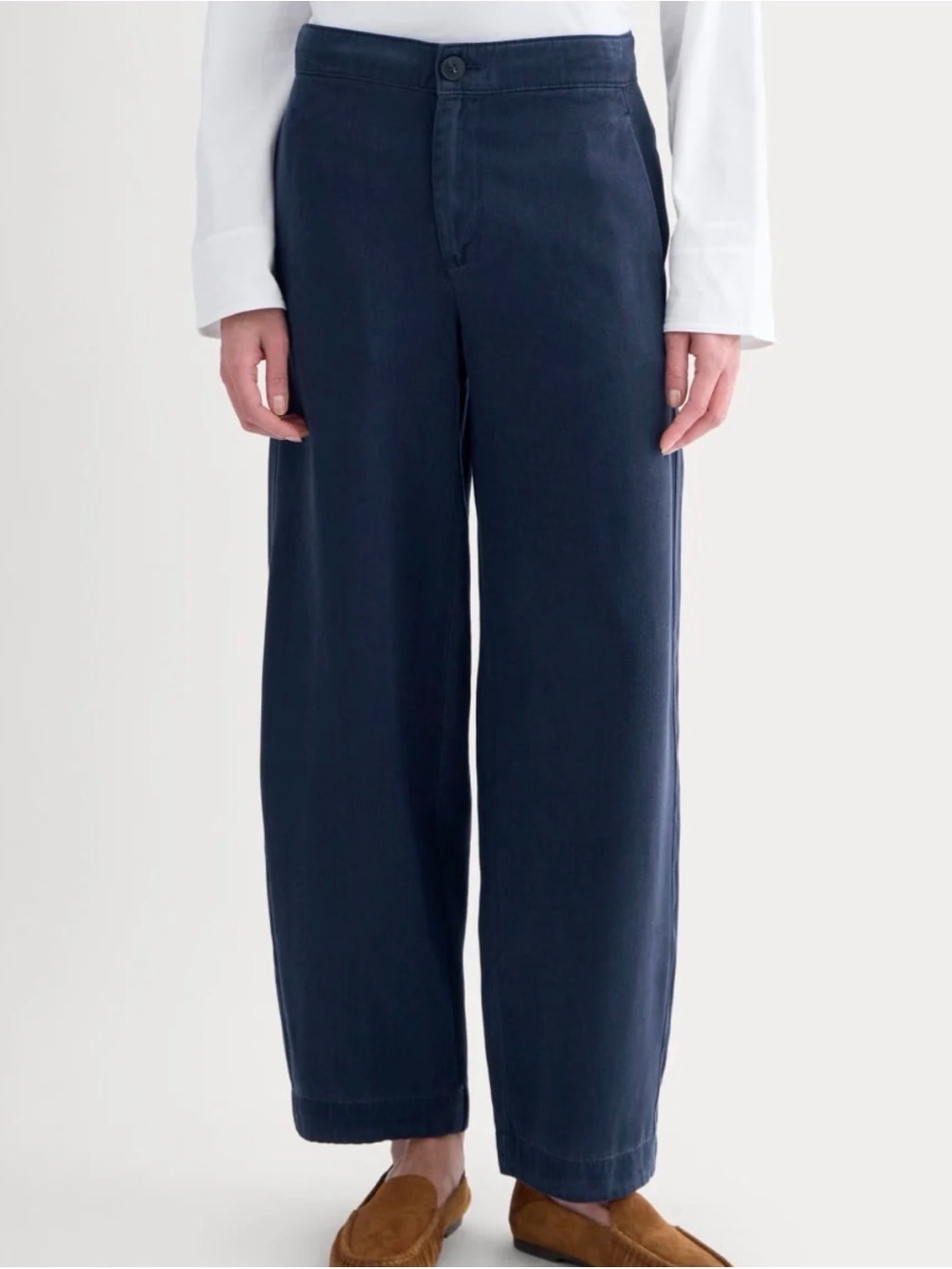 Everlane Balloon Pant Buttersoft Navy Straight-Leg Pants